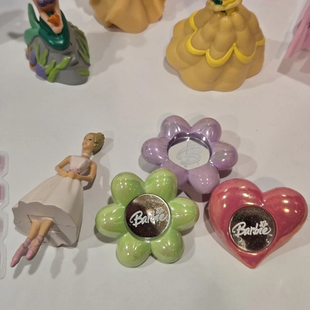 Disney Princess Barbie Cake Topper Decorate Castle Birthday Decopac 28 Piece Lot